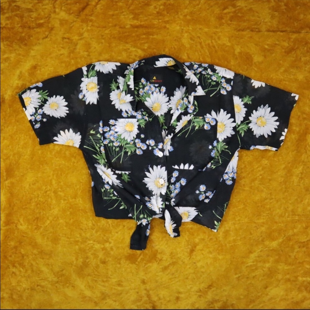 Vintage Liz Claiborne Floral Print Button Down